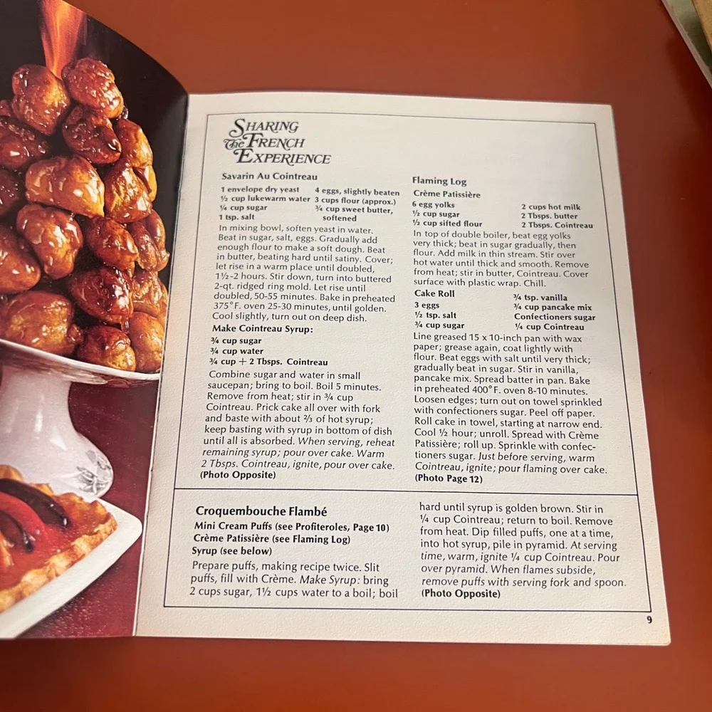Vintage Cointreau Secrets of Flaming Desserts Recipe Booklet French Cookbook
